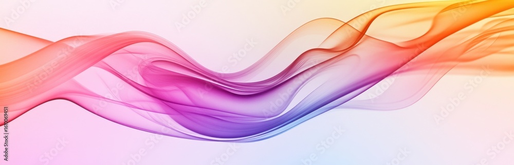 Poster a stunning abstract background featuring colorful waves of light with smooth and flowing patterns. t