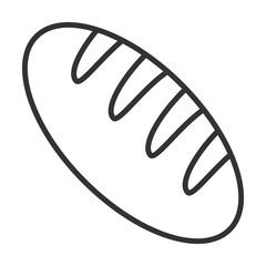 Baguette Icon Outline Style. Vector Illustration Design