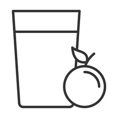 Juice Icon Outline Style. Vector Illustration Design