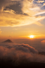 sunset in the mountains