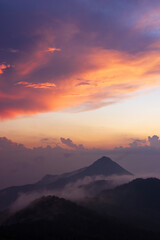 sunset over the mountains