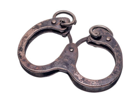 Rustic Metal Handcuffs