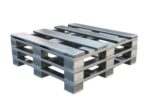 Stack of Metallic Pallets