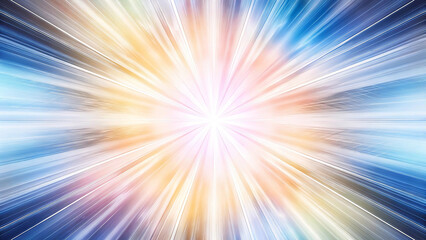 Fototapeta premium Bright burst of light and color radiating outward