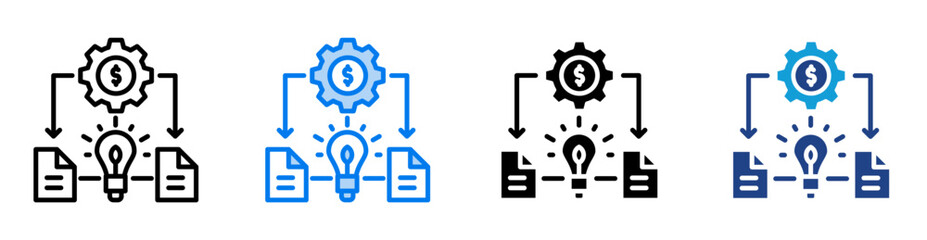 Framework icon set multiple style collection