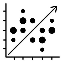 Bubble Chart Glyph Icon