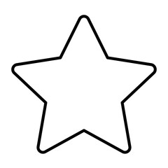 星マークのアイコンイラスト（線画）002