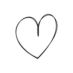 Hand Drawn Heart Doodle Vector