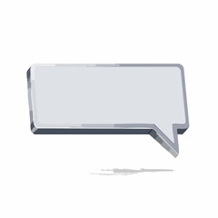 Fototapeta premium 角張ったシャープな横長吹き出しベクター素材