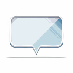 Fototapeta premium 角張ったシャープな横長吹き出しベクター素材