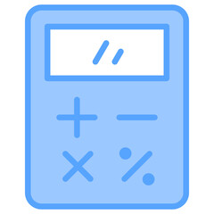 Obraz premium Calculate Blue Icon