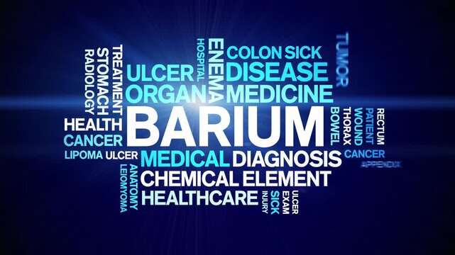 Barium animated word cloud-text design animation tag kinetic typography seamless loop.