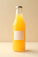 Studio-Quality Juice Shot: Fresh Orange Drink with Soft Shadows