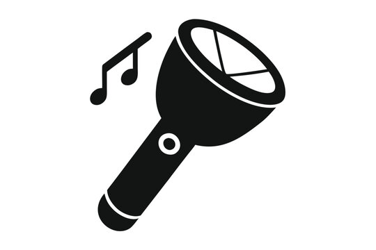 Musical tumbi silhouette on white background