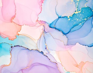 soft pastel abstract art with fluid forms