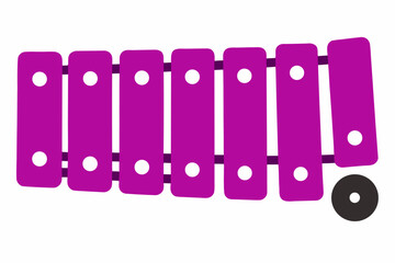 Simple xylophone silhouette on a white background