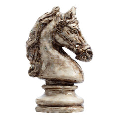 Fototapeta premium Elegant Marble Horse Sculpture Detailed View