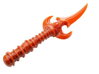 Orange Toy Sword on Transparent Background