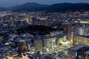 A night view of Kyoto city from Nidec Kyoto Tower