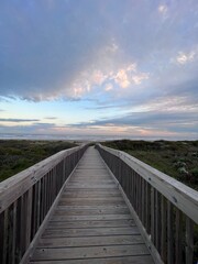 Fototapeta premium wooden bridge over the sea