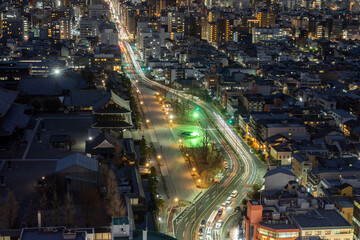 A night view of Kyoto city from Nidec Kyoto Tower