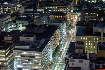 A night view of Kyoto city from Nidec Kyoto Tower