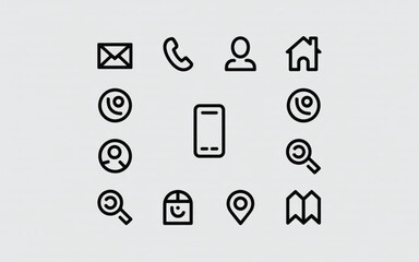 Contact icons for communication and navigation email