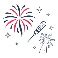 Festive Fireworks Display Celebration sparkle explosion