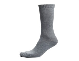 Gray socks on white background