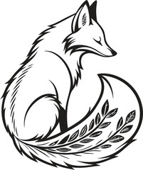 Cute Fox Vector – Hand-Drawn Cartoon Forest Animal Illustration