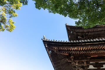 Toji (Kyo-o-ko-ji) is a historic Buddhist temple with a five-story Japanese wooden pagoda and a statue of a deity dating back to the 8th century.