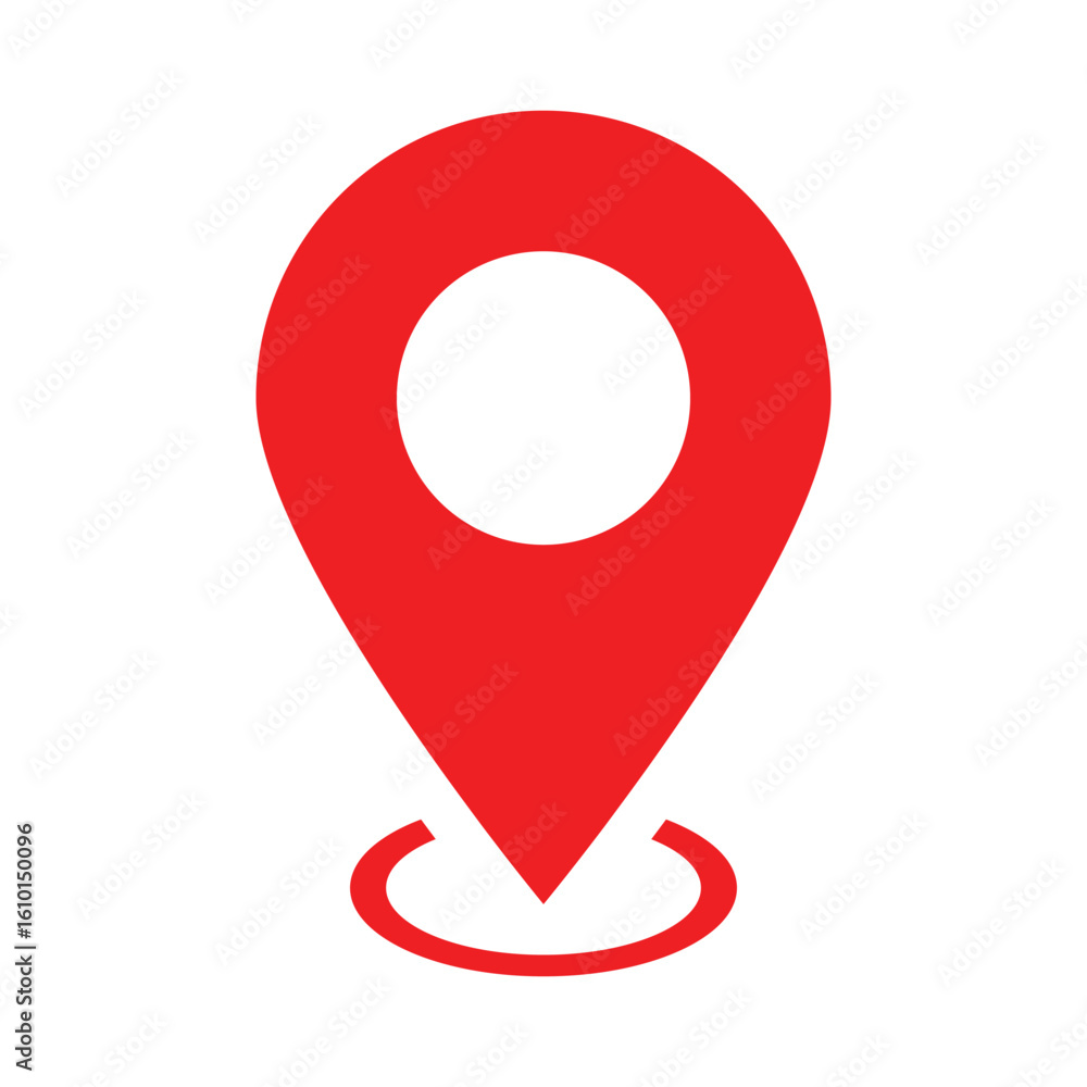 Aufkleber red map pin location icon for map and navigation concept. location vector pin icon. vector illustrat