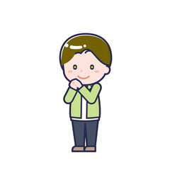 Obraz premium 私服の10代／ななめ／男性 22