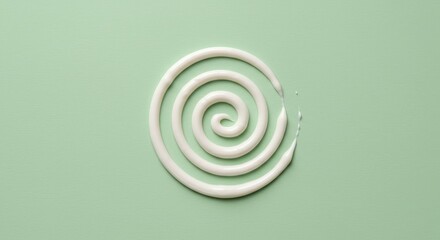Creamy swirl pattern on soft green background creating smooth texture and modern aesthetic appeal for design projects