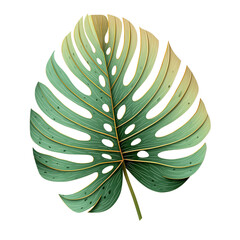 Exotic Palm and Monstera Leaf Clipart