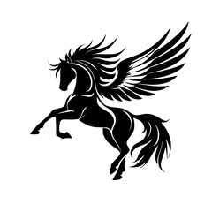 mythical pegasus horse vector illustration
