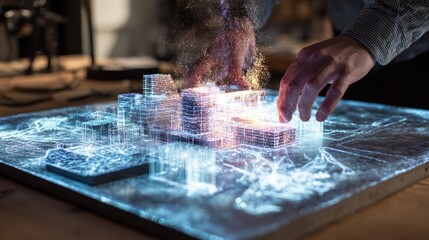 Digital city model being designed