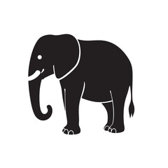 Elephant Vector Clipart – Cartoon Safari Animal Illustration in Flat Style
