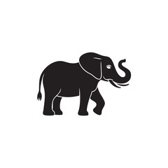 Elephant Vector Clipart – Cartoon Safari Animal Illustration in Flat Style