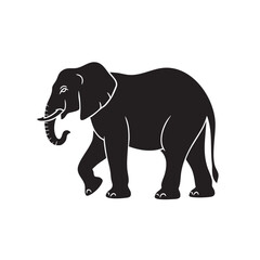 Elephant Vector Clipart – Cartoon Safari Animal Illustration in Flat Style