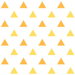 Yellow or gold triangles seamless pattern.Monochrome abstract wallpaper.Geometric wrapping paper.Simple texture or banner.Abstract art.Graphic design.Flat design.Template.Vector illustration.