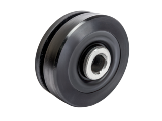 Black Plastic Wheel with Metal Bearing