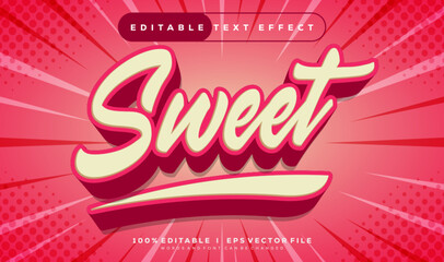 sweet vector text effect with modern style design
