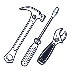 Hammer screwdriver and wrench tools hand tools