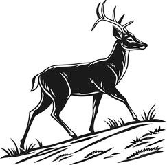 Cartoon Deer Vector – Forest Animal Illustration in Minimal Style