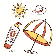 Sun protection beach accessories sunscreen beach hat