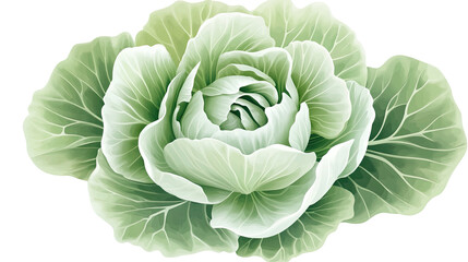 Obraz premium fresh cabbage on white background
