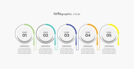 Vector infographic business template colorful design