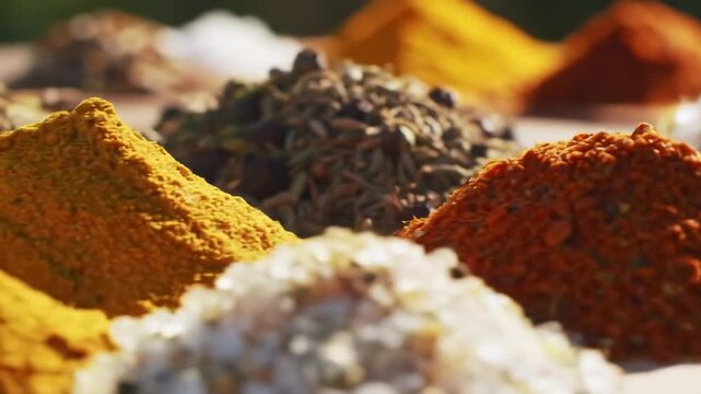 Colorful spice blend close-up