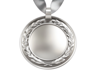 Silver Medal with Ribbon